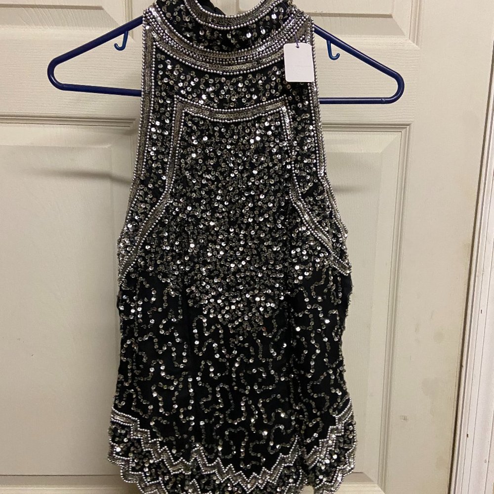 Styleworks Ladies sequined and beaded top